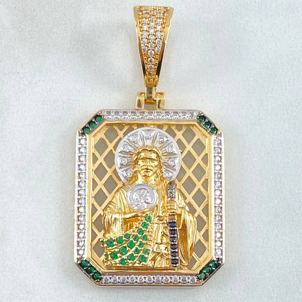 Pendant San Judas Tadeo Frame 13.85gr / 4.7cm (1.9in) / 18K Gold *
