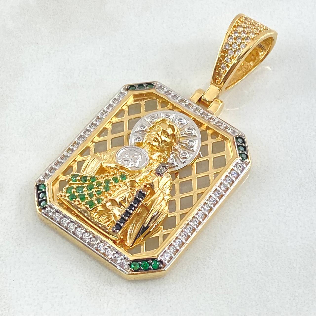 Pendant San Judas Tadeo Frame 13.85gr / 4.7cm (1.9in) / 18K Gold *