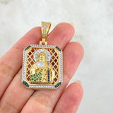 Pendant San Judas Tadeo Frame 13.85gr / 4.7cm (1.9in) / 18K Gold *