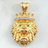 Pendant Lion Face 12.85gr / 4cm (1.6in) / 18K Gold *