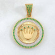 Pendant Crown Medal 7gr / 2.3cm / 0.9in / 18K Gold *