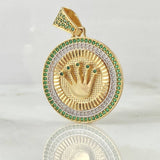 Pendant Crown Medal 7gr / 2.3cm / 0.9in / 18K Gold *