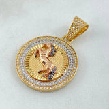 Dije Medalla Caballlo Diamantada 7.1gr / 3.5cm / Oro 18K *