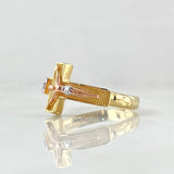 Crucifix Ring Punctuated 4.6gr / Size 9 3/4 / 18K Gold *
