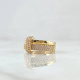 Anillo Argollas Par Movil 4.35gr / T5 3/4 / Oro 18K *