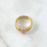 Anillo Argollas Par Movil 4.35gr / T5 3/4 / Oro 18K *