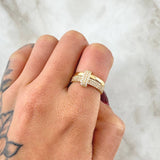 Anillo Argollas Par Movil 4.35gr / T5 3/4 / Oro 18K *