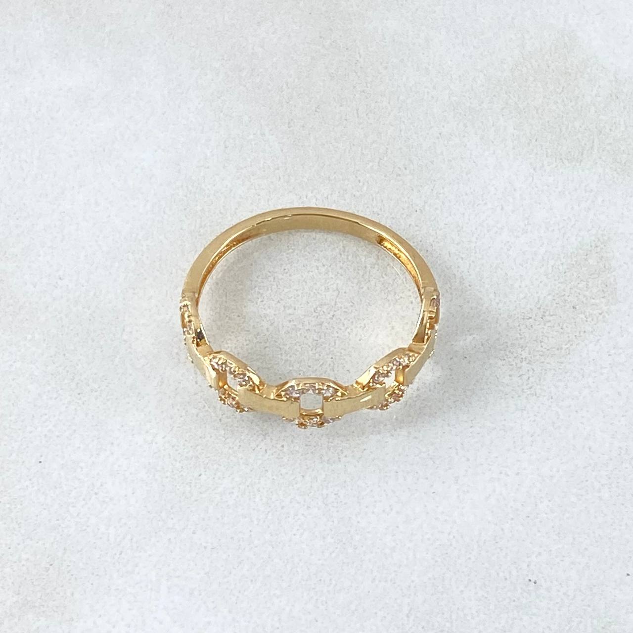 Partial Cuban Ring 1.6gr / Size 5 3/4 / 18K Gold *