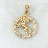 Pendant Horse Medal 1.75gr / 2.3cm (0.9in) / 18K Gold *