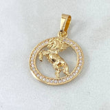 Pendant Horse Medal 1.75gr / 2.3cm (0.9in) / 18K Gold *