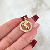 Pendant Horse Medal 1.75gr / 2.3cm (0.9in) / 18K Gold *