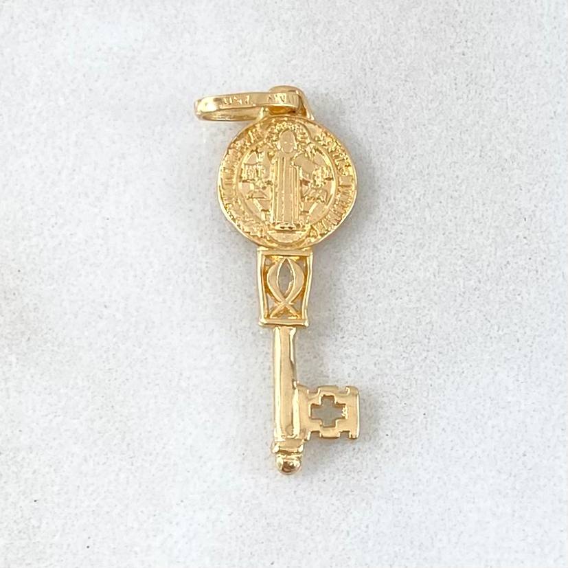 Dije Llave San Benito 1.45gr / 3cm / Oro 18K *