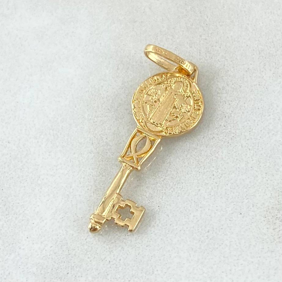 Dije Llave San Benito 1.45gr / 3cm / Oro 18K *
