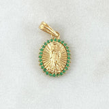 Virgin Guadalupe Pendant 1.75gr / 2cm / 0.8in / 18K Gold *