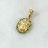 Virgin Guadalupe Pendant 1.75gr / 2cm / 0.8in / 18K Gold *
