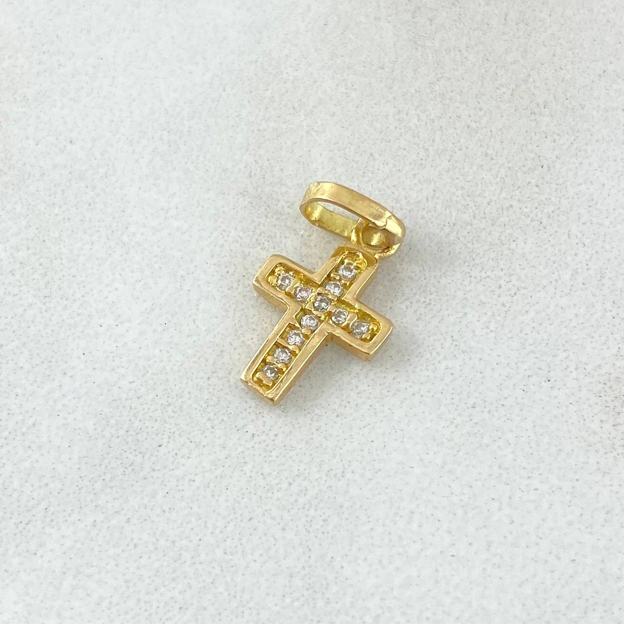 Pendant Cross 0.7gr / 1.6cm (0.6in) / 18K Gold *