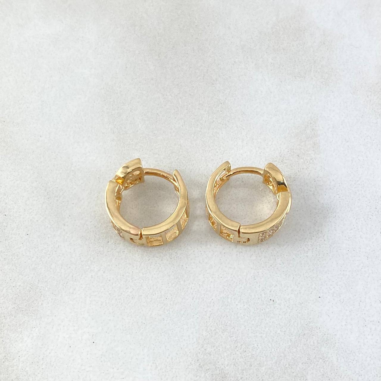 Candongas Carril Cubano 2.9gr / 1cm / Oro 18K *
