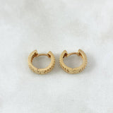 Hoop Earrings Track Strap 4gr / 1cm / 18K Gold *