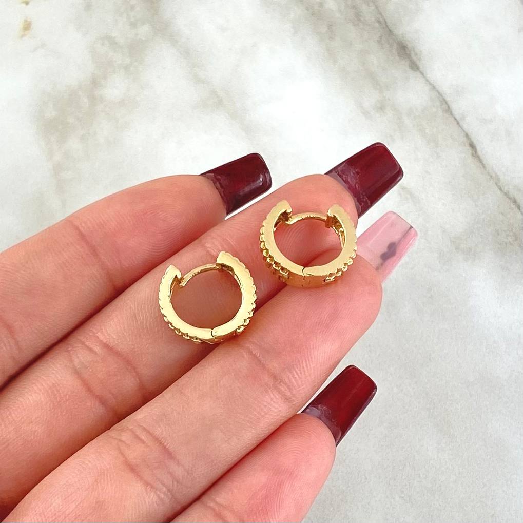 Candongas Correa Carril 4.1gr / 1cm / Oro 18K *