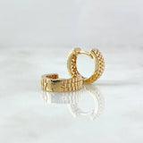Candongas Correa Carril 4.1gr / 1cm / Oro 18K *