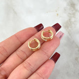 Hoop Earrings Cuban Link 3.1gr / 0.4in / 18K Gold *