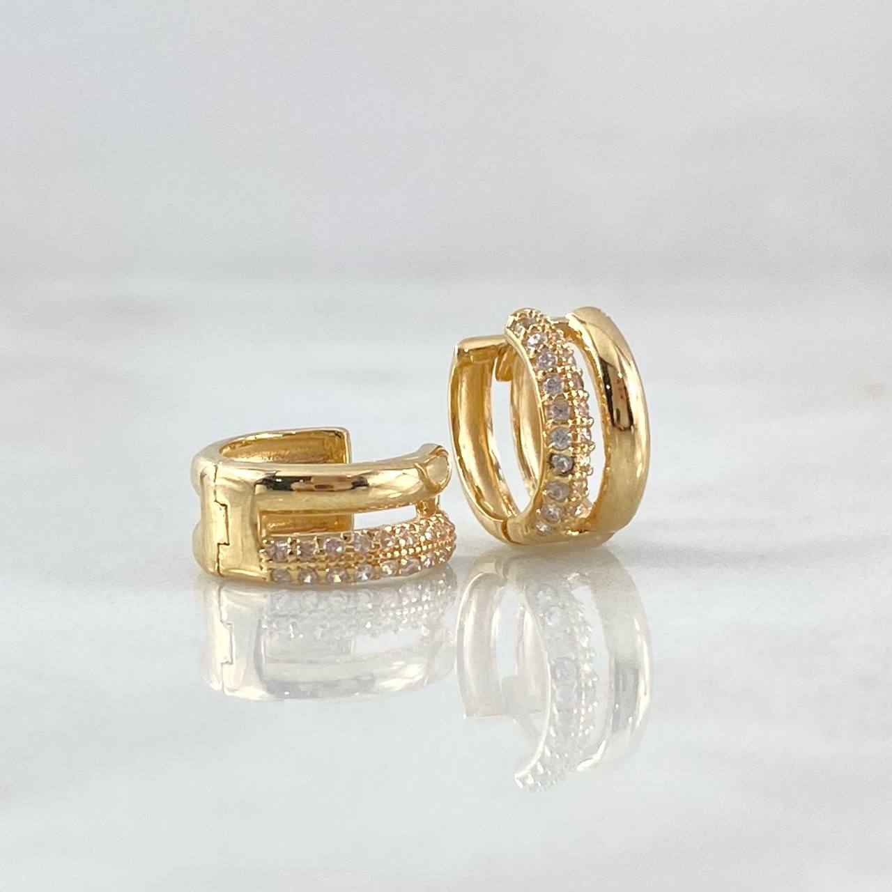 Hoop Earrings Cuban Link 3.1gr / 0.4in / 18K Gold *