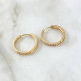 Hoop Earrings Track 4.5gr / 2cm (0.8in) / 18K Gold *