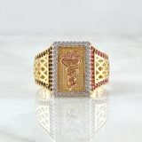 Caduceus Snake Ring 8.4gr / Size 10 1/2 / 18K Gold *