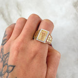 Caduceus Snake Ring 8.4gr / Size 10 1/2 / 18K Gold *