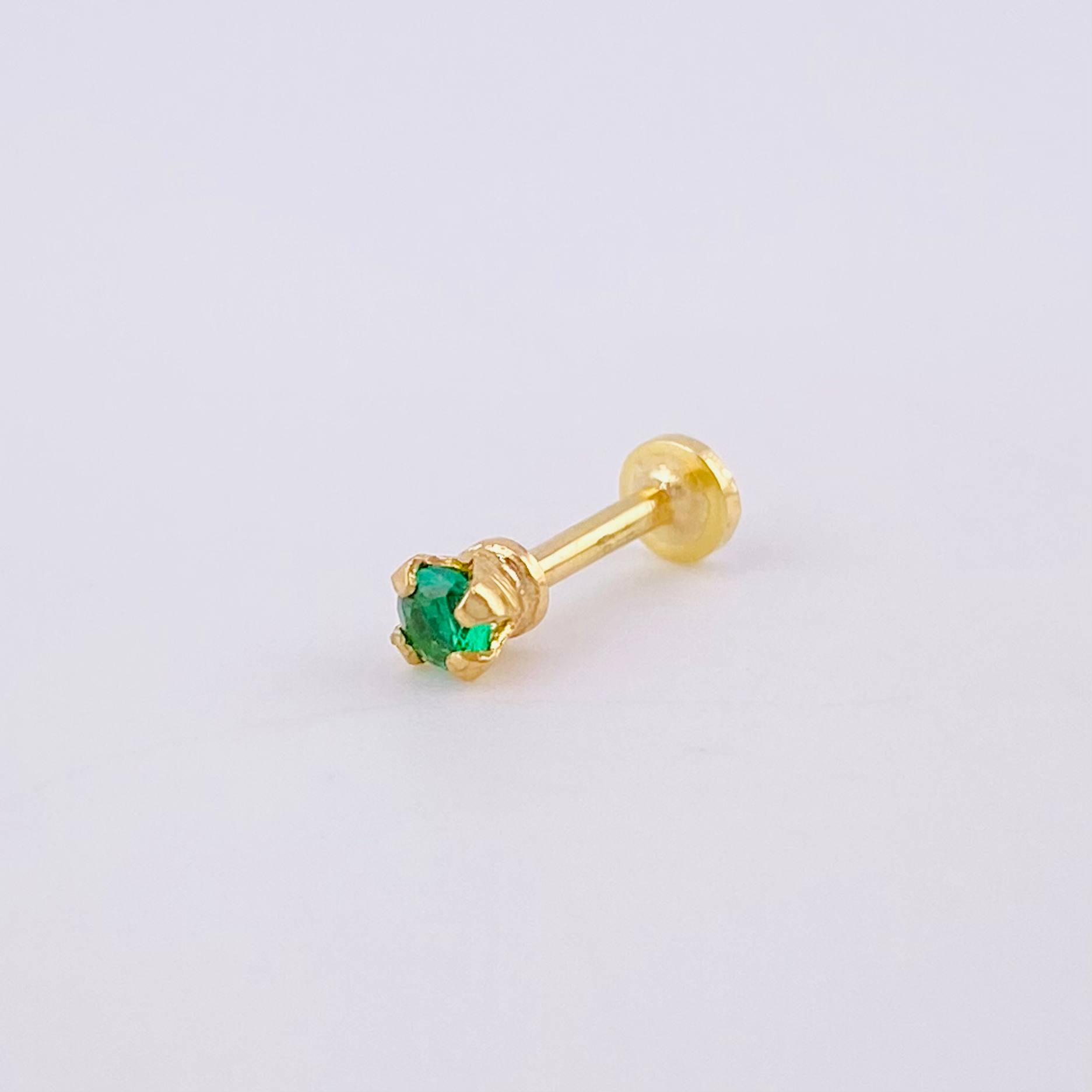 Piercing Chispa Circulo 0.35g / 1/2 in Oro Amarillo 18K