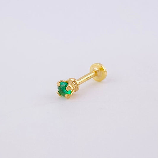 Piercing Chispa Circulo 0.35g / 1/2 in Oro Amarillo 18K