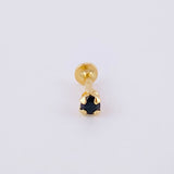 Piercing Chispa Circulo 0.35g / 1/2 in Oro Amarillo 18K