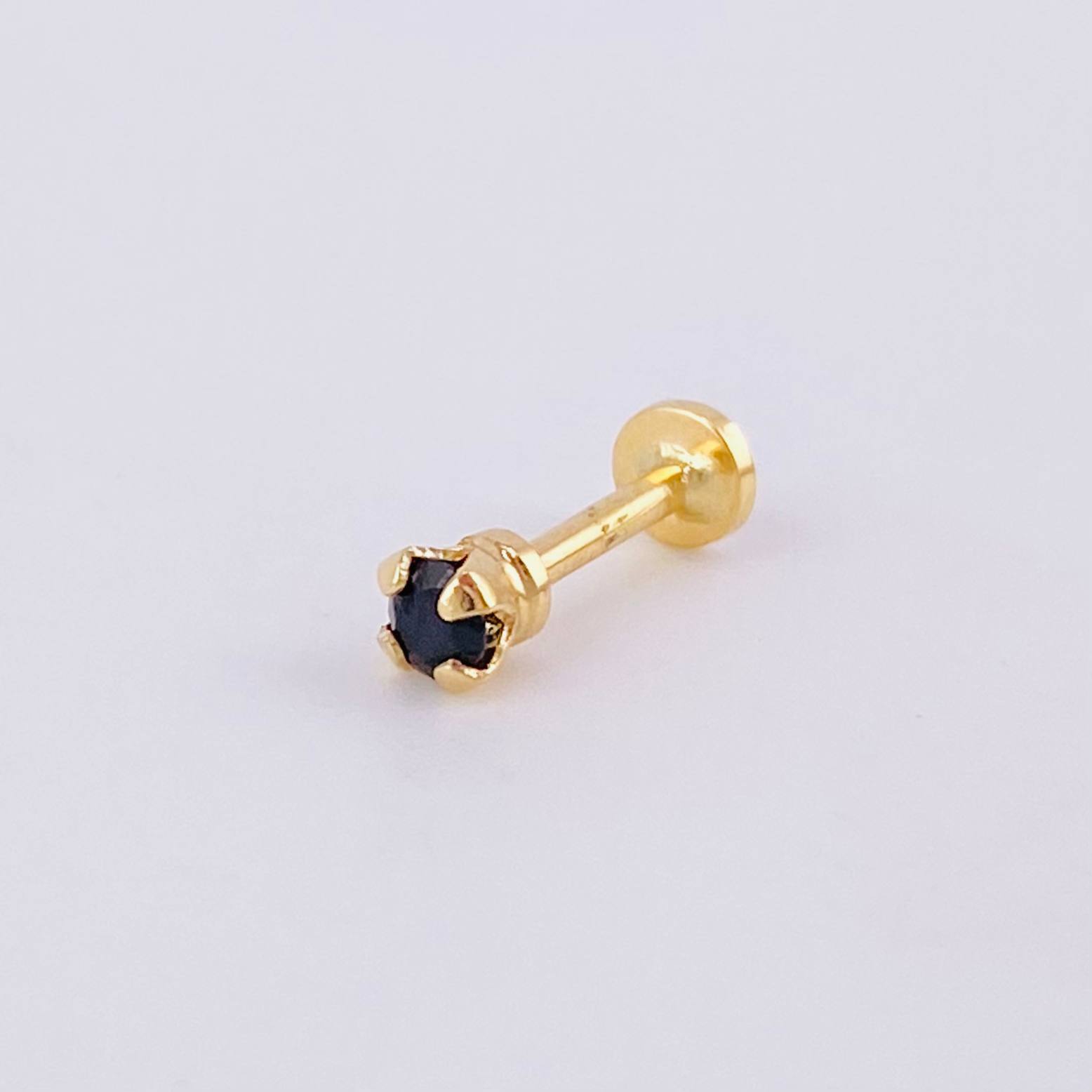 Piercing Chispa Circulo 0.35g / 1/2 in Oro Amarillo 18K