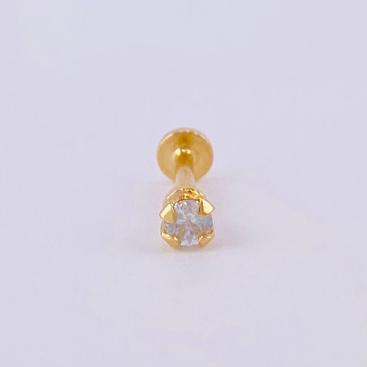 Sparkle Circle Piercing 0.35g / 1/2 in 18K Yellow Gold