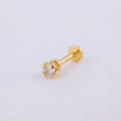 Piercing Chispa Circulo 0.4g / 1/2 in Oro Amarillo 18K