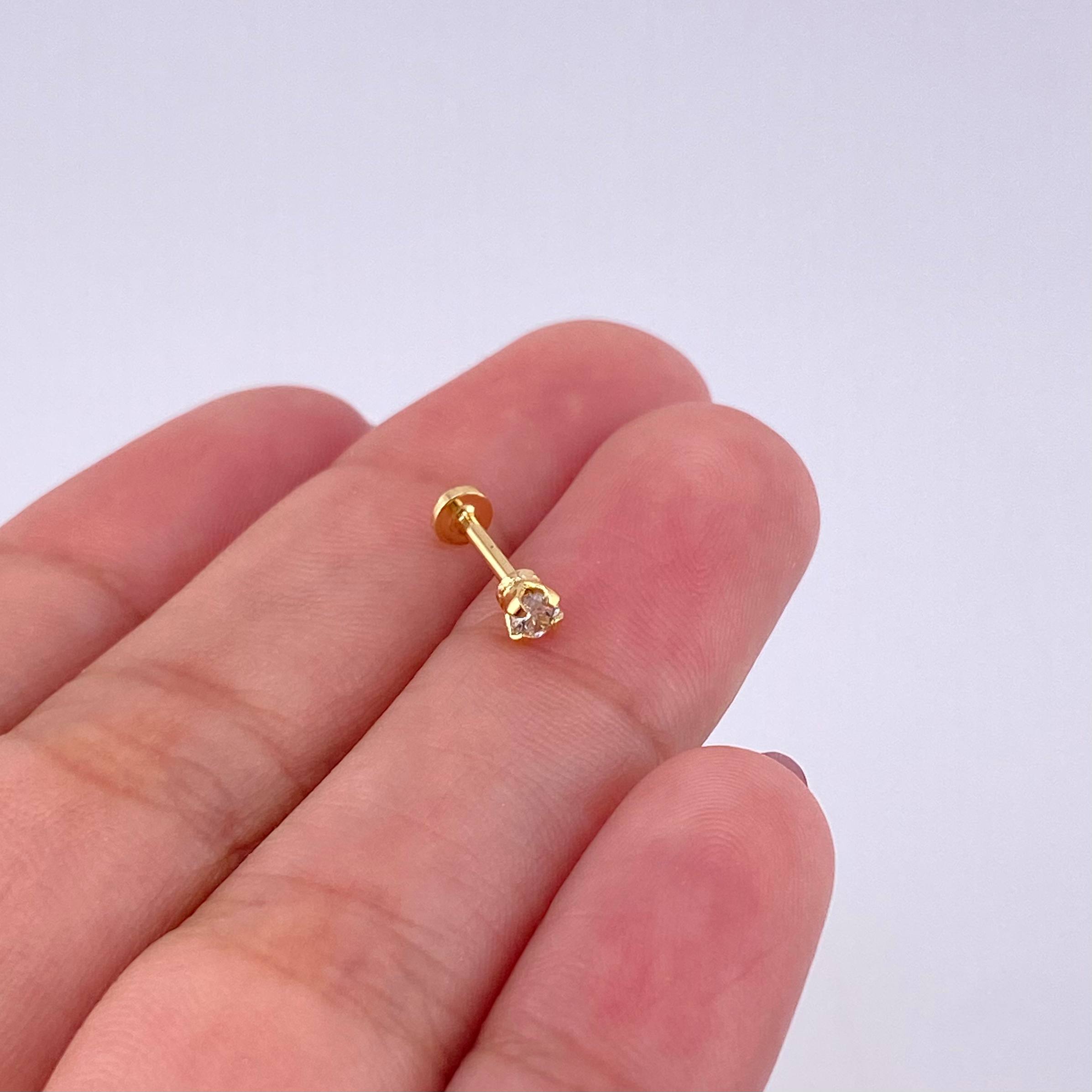 Sparkle Circle Piercing 0.35g / 1/2 in 18K Yellow Gold