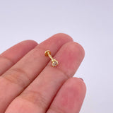 Sparkle Circle Piercing 0.4g / 1/2 in 18K Yellow Gold