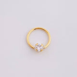Piercing Aro Chispa Central 0.3g / 1/2 in Oro Amarillo 18K