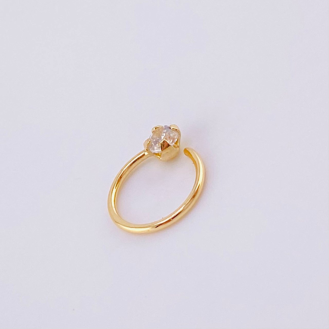 Piercing Aro Chispa Central 0.3g / 1/2 in Oro Amarillo 18K