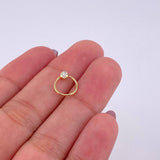 Piercing Aro Chispa Central 0.3g / 1/2 in Oro Amarillo 18K