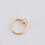 Piercing Aro Chispa Central 0.3g / 1/2 in Oro Amarillo 18K