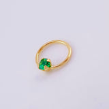 Central Spark Hoop Piercing 0.25g / 1/2 in 18K Yellow Gold