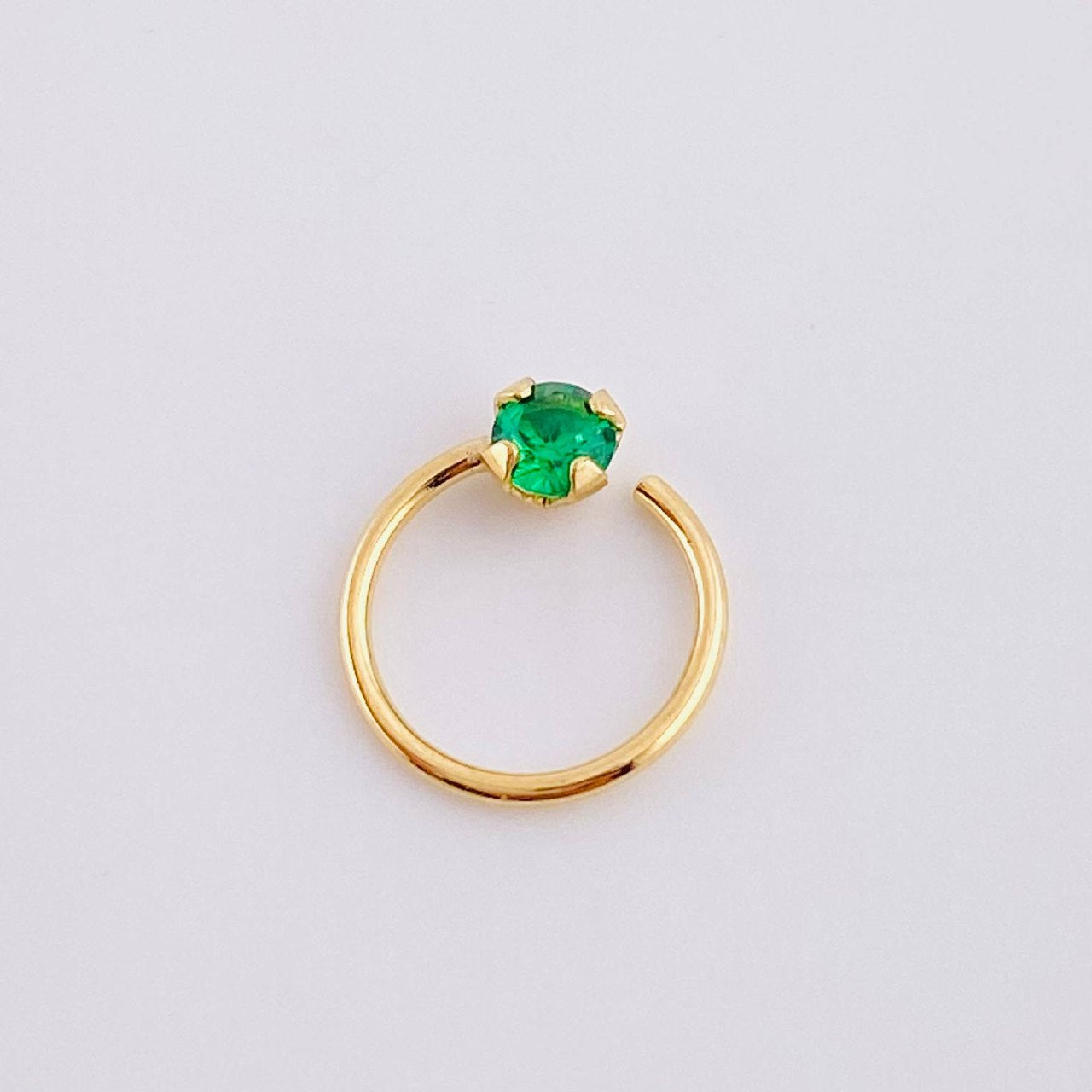 Central Spark Hoop Piercing 0.25g / 1/2 in 18K Yellow Gold