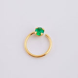 Central Spark Hoop Piercing 0.25g / 1/2 in 18K Yellow Gold