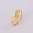 Piercing Corazón Liso 0.65g / 1/2 in Oro Amarillo 18K