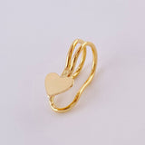 Piercing Corazón Liso 0.65g / 1/2 in Oro Amarillo 18K