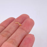 Piercing Chispa Estrella 0.1g / 1/4 in Oro Amarillo 18K