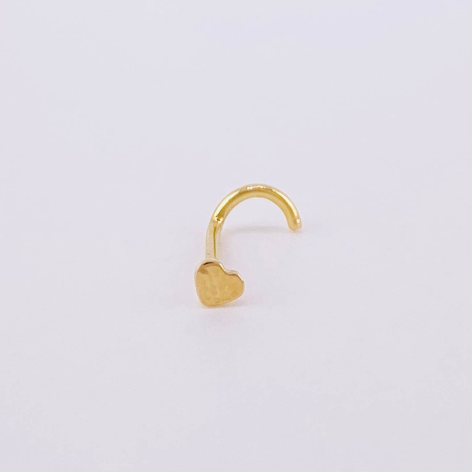 Heart Spark Piercing 0.15g / 1/2 in 18K Yellow Gold