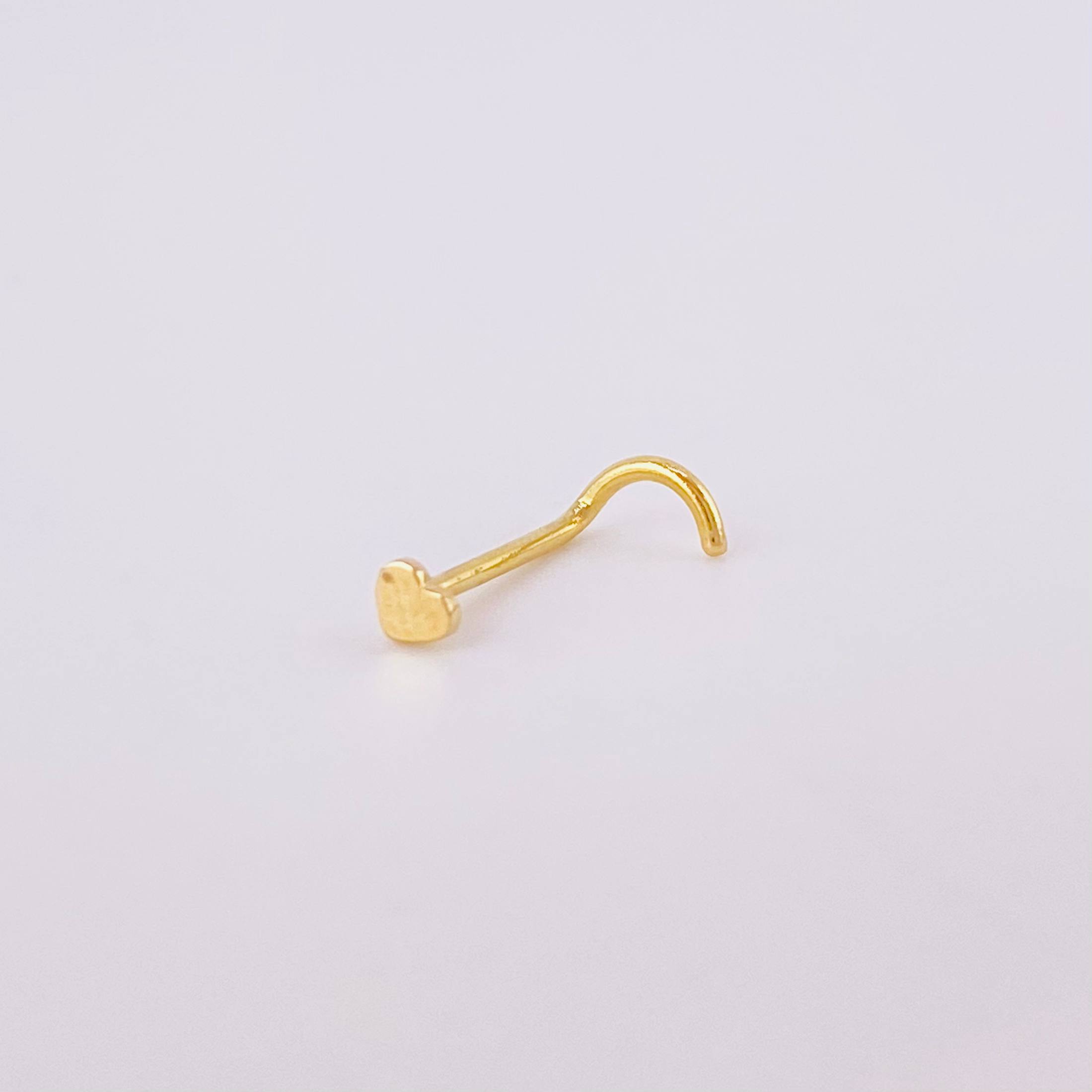 Heart Spark Piercing 0.15g / 1/2 in 18K Yellow Gold