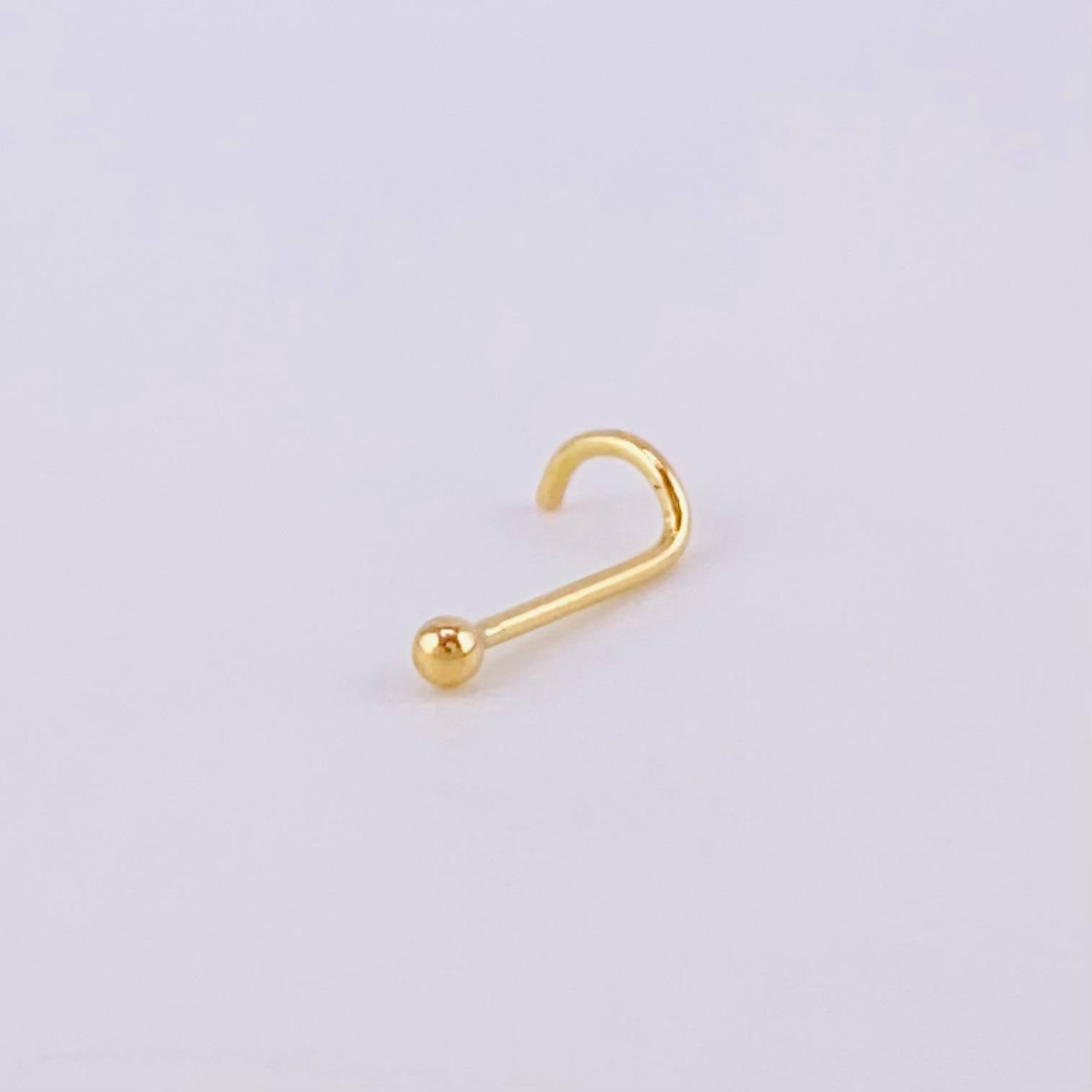 Piercing Chispa Bola 0.15g / 1/2 in Oro Amarillo 18K